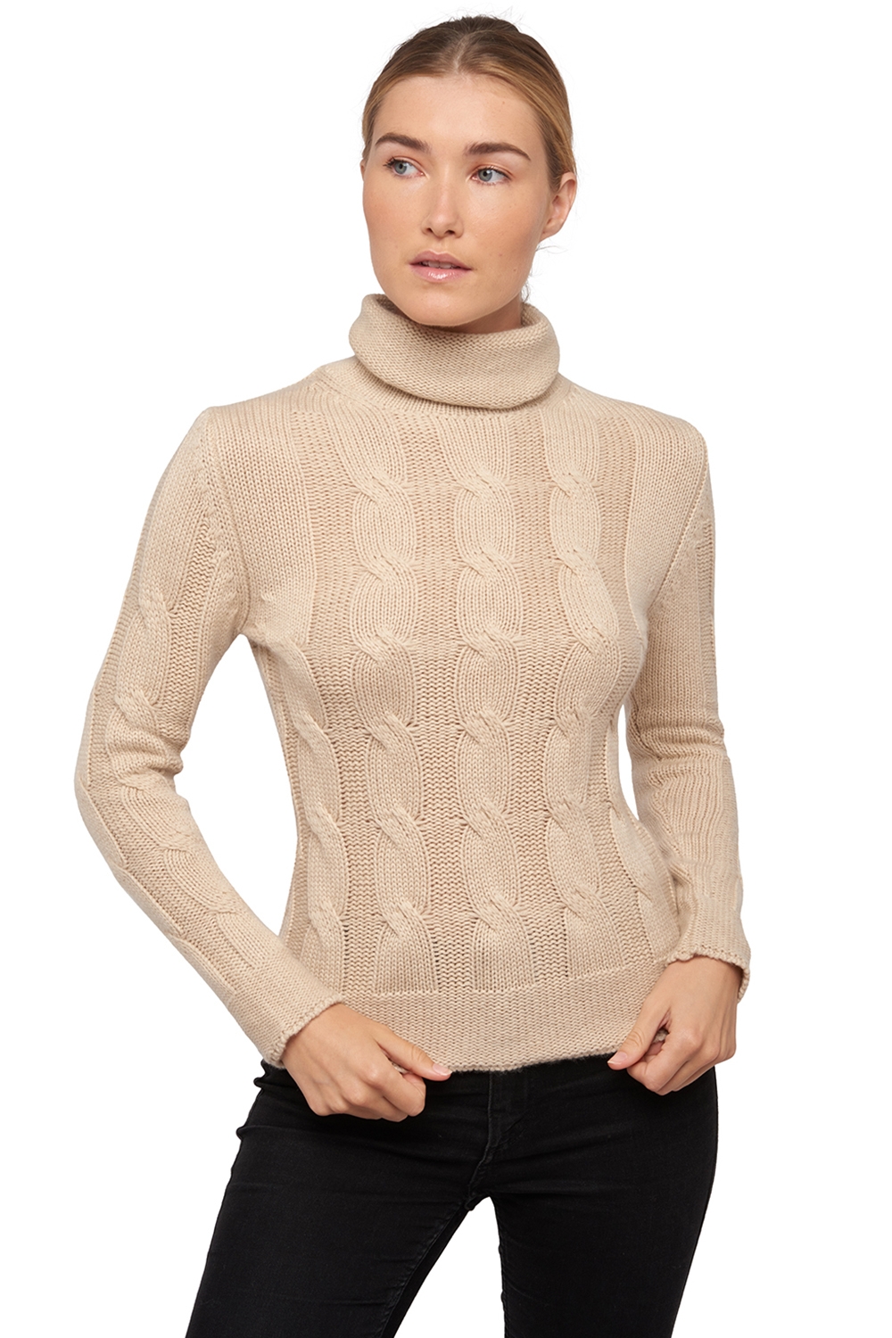 Cachemire Naturel pull femme cachemire couleur naturelle natural blabla natural beige 2xl